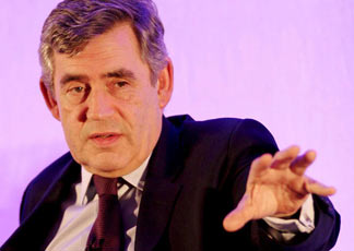 Il Primo ministro britannico Gordon Brown (Foto Epa