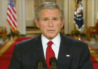 Il Presidente degli Stati Uniti George W. Bush 