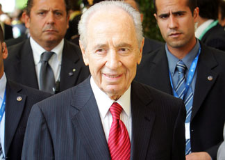 Shimon Peres a Cernobbio (Ansa)