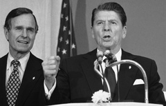 George Bush senior e Ronald Reagan in una foto del 1980 (Ap-Lapresse)