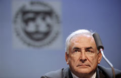 Il direttore generale del Fondo monetario internazionale, Dominique Strauss-Kahn (Foto Afp)