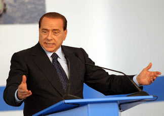 Il presidente del Consiglio, Silvio Berlusconi (Infophoto / Giuseppe Matteini)