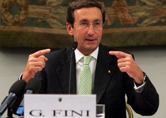 Il presidente della Camera Gianfranco Fini