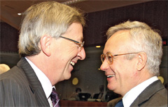 Juncker e Tremonti all'Ecofin