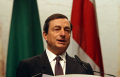 Il Governatore della Banca d'Italia, Mario Draghi (ANSA/VINCE PAOLO GERACE/DC)