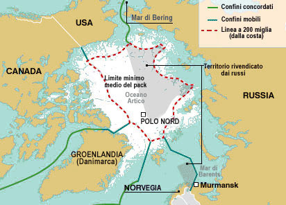 La mappa dell'Artico