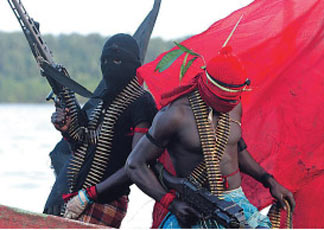 Alcuni militari del Movimento per l'emancipazione del Delta del Niger