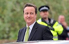 Elezioni in Gran Bretagna -Il candidato conservatore David Cameron