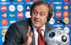 Il presidente dell'Uefa Michel Platini (Ansa)