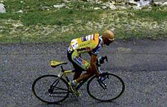 Marco Pantani durante il Giro d'Italia del 1999