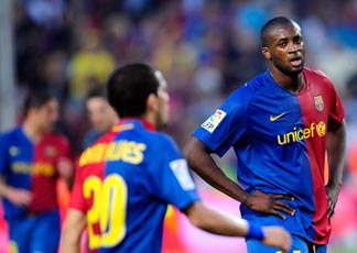 Gnegneri Toure Yaya, calciatore ivoriano del Barcellona (AP Photo/Manu Fernandez)