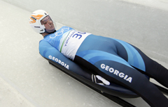 Nodar Kumaritashvili, georgiano, l'atleta di slittino morto durante le prove a Vacouver (fotoEPA)