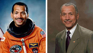 Charles Bolden astronauta (a sinistra) e in una foto recente