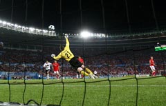 Austria - Germania 0-1 - La rete segnata da Michael Ballack (Foto Epa)