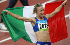 Elisa Rigaudo, medaglia di bronzo nei 20 km di marcia (Foto AP)