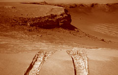 Immagine ripresa dal rover Opportunity agli inizi di settembre quando si trovava sul bordo del cratere Victoria