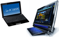 Netbook Asus Eee PC Seashell 1005PE, Notebook HP Touchsmart 600