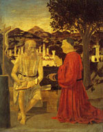 Piero della Francesca. San Girolamo e un devoto 1448-1450. Olio su tavola, cm 44x34. Venezia, Gallerie dell’Accademia