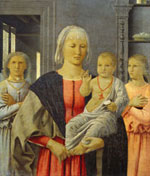 Piero della Francesca. Madonna di Senigallia 1470 Olio su tavola, cm 61×53,5. Urbino, Galleria Nazionale delle Marche
