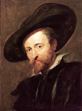 Peter Paul Rubens, Autoportrait, huile sur panneau, 61,5 x 45 cm, Anvers, Rubenshuis